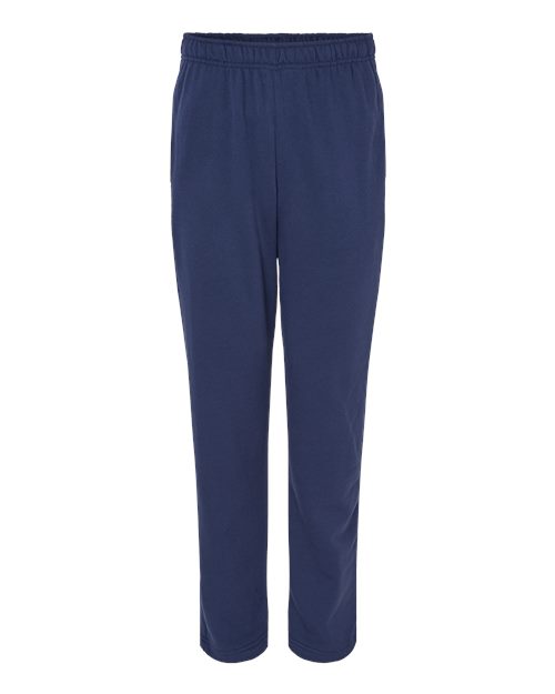 Unisex Sponge Fleece Straight Leg Sweatpants - Navy Front