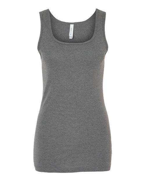 Women's Micro Rib Tank - Deep Heather Front