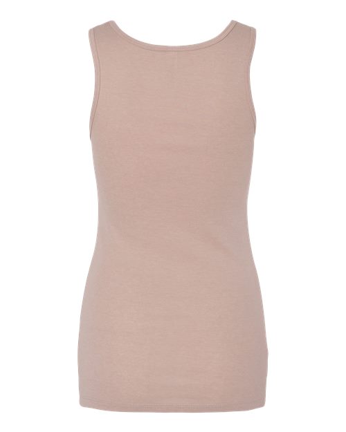 Women's Micro Rib Tank - Heather Pink Gravel Back