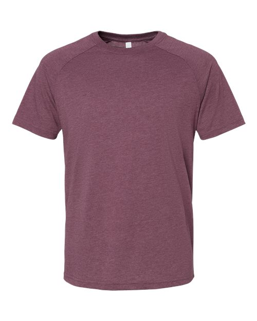Men's Heather CVC Raglan Tee - Heather Maroon Front