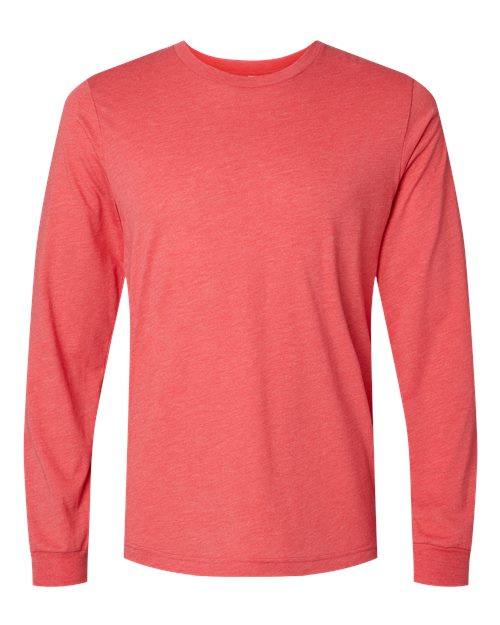 Unisex Triblend Long Sleeve Tee - Red Triblend Front