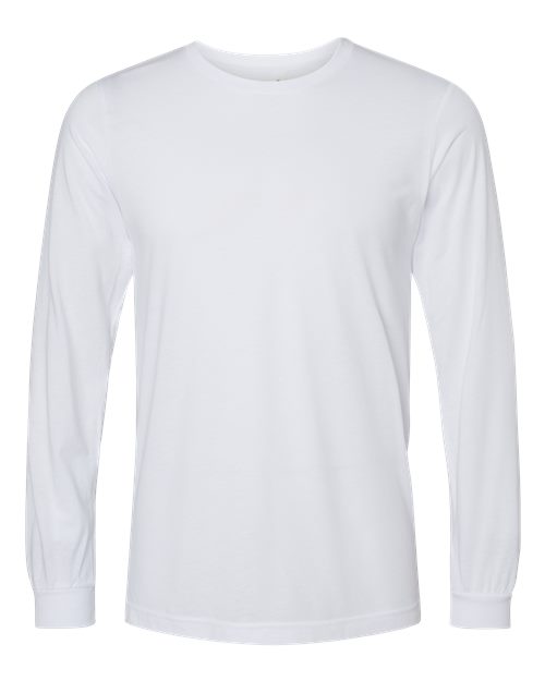 Unisex Triblend Long Sleeve Tee - Solid White Triblend Front