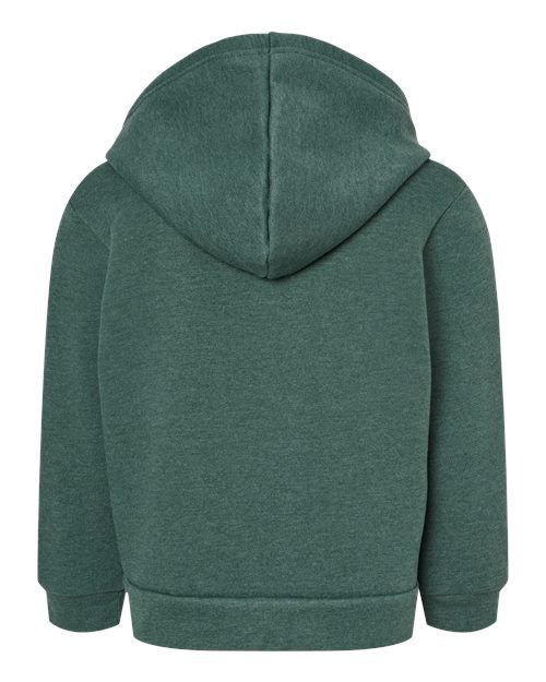 Toddler Sponge Fleece Full-Zip Hoodie Sweatshirt - Heather Forest Back