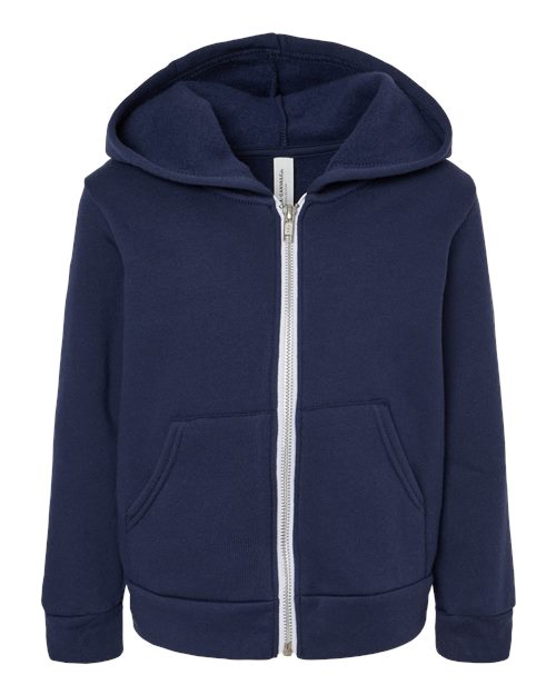 Toddler Sponge Fleece Full-Zip Hoodie Sweatshirt - Navy Front