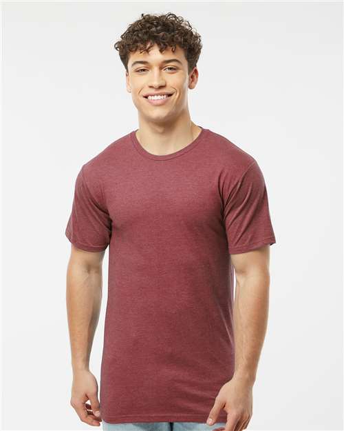 Unisex Heavyweight Jersey T-Shirt - Heather Burgundy Front