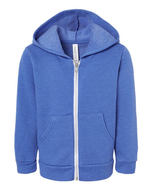 Toddler Sponge Fleece Full-Zip Hoodie Sweatshirt - Heather True Royal Front
