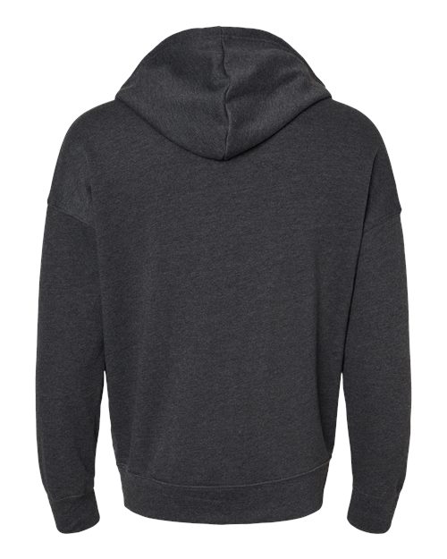 Unisex Sponge Fleece DTM Full-Zip Hoodie Sweatshirt - Dark Grey Heather Back