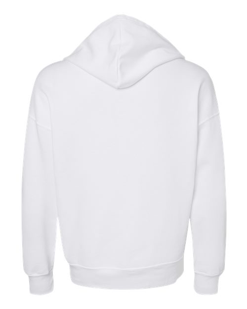 Unisex Sponge Fleece DTM Full-Zip Hoodie Sweatshirt - White Back