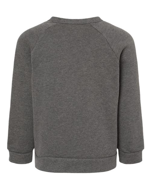 Toddler Sponge Fleece Raglan Crewneck Sweatshirt - Deep Heather Back