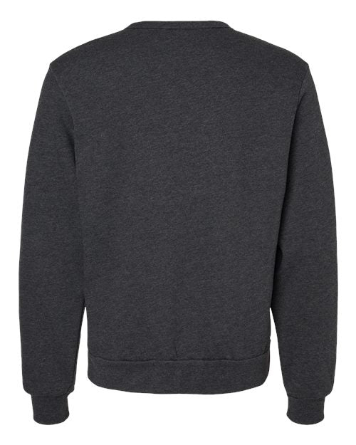 Unisex Sponge Fleece Classic Crewneck Sweatshirt - Dark Grey Heather Back