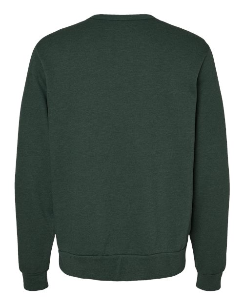 Unisex Sponge Fleece Classic Crewneck Sweatshirt - Heather Forest Back