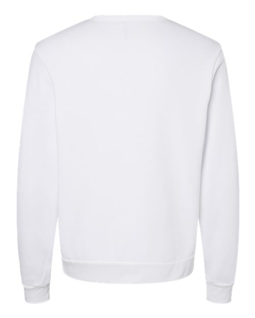 Unisex Sponge Fleece Classic Crewneck Sweatshirt - White Back