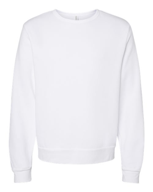 Unisex Sponge Fleece Classic Crewneck Sweatshirt - White Front