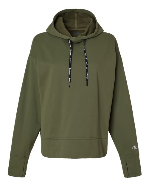 Women's Sport Hooded Sweatshirt - Fresh Olive Front