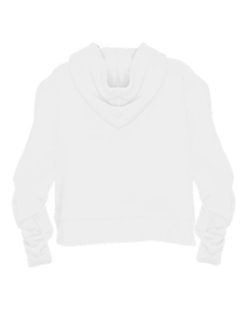 Women's Crop Hooded Sweatshirt - White Back