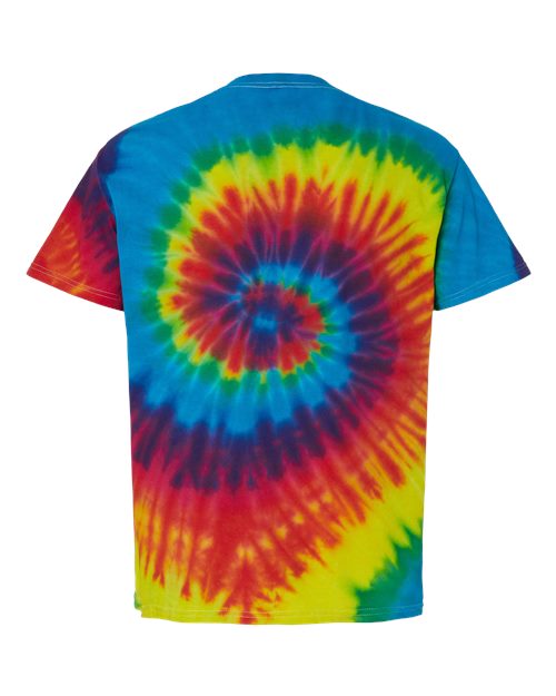 Unisex Multi-Color Tie-Dyed T-Shirt - Reactive Rainbow Back