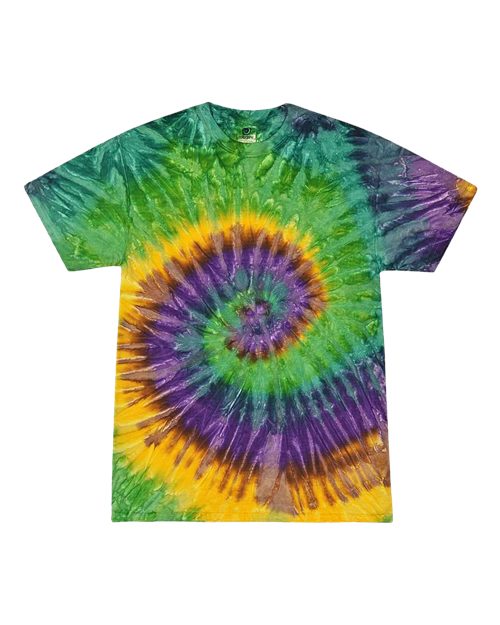 Youth Multi-Color Tie-Dyed T-Shirt - Mardi Gras Front