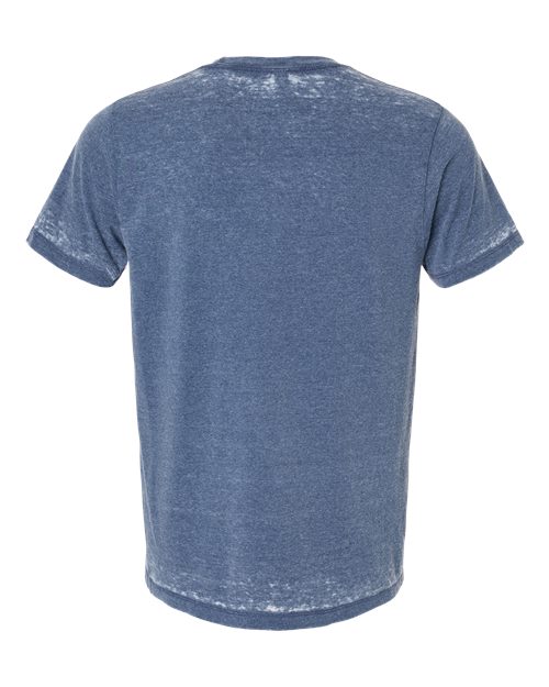 Unisex Acid Wash Burnout T-Shirt - Denim Back