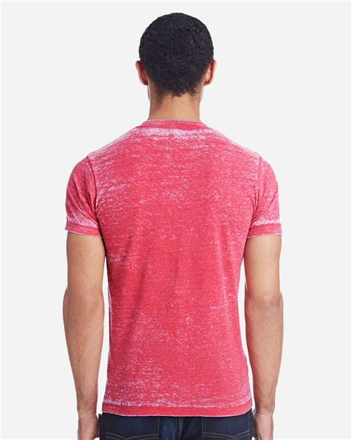 Unisex Acid Wash Burnout T-Shirt - Ruby Back