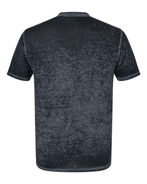 Unisex Acid Wash Burnout T-Shirt - Twilight Black Back