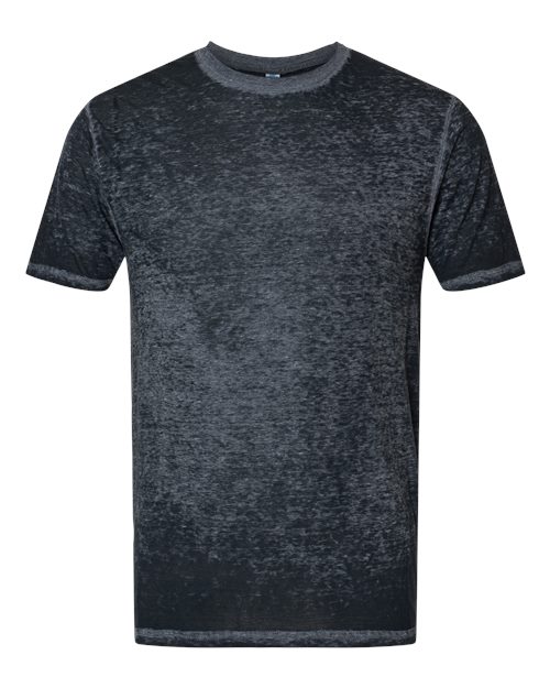 Unisex Acid Wash Burnout T-Shirt - Twilight Black Front
