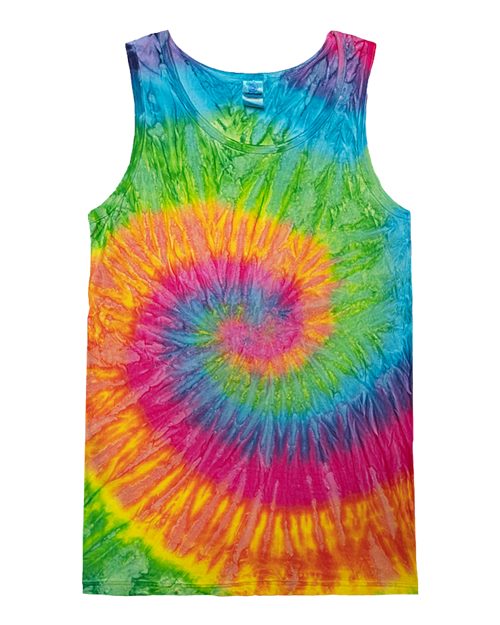 Colortone Unisex Tie-Dyed Tank Top - Saturn Front