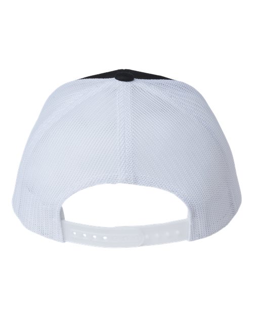 Sustainable Retro Trucker Cap - Black/ White Back