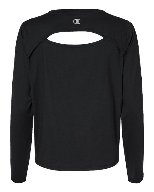 Women's Sport Soft Touch Long Sleeve T-Shirt - Black Back
