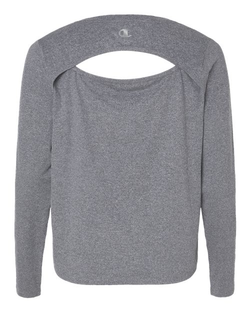 Women's Sport Soft Touch Long Sleeve T-Shirt - Ebony Heather Back