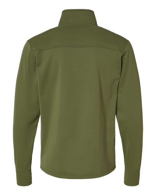 Unisex Sport Quarter-Zip Pullover - Fresh Olive Back