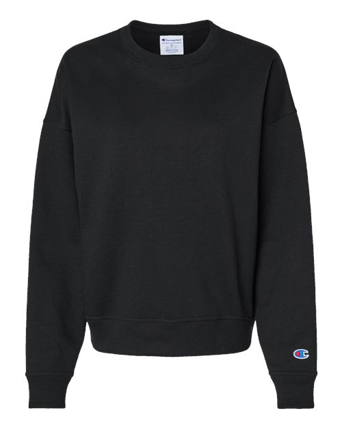 Women's Powerblend® Crewneck Sweatshirt - Black Front