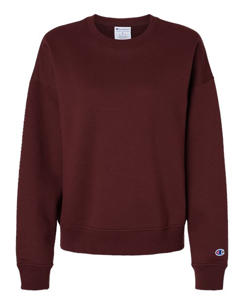 Women's Powerblend® Crewneck Sweatshirt - Maroon Front