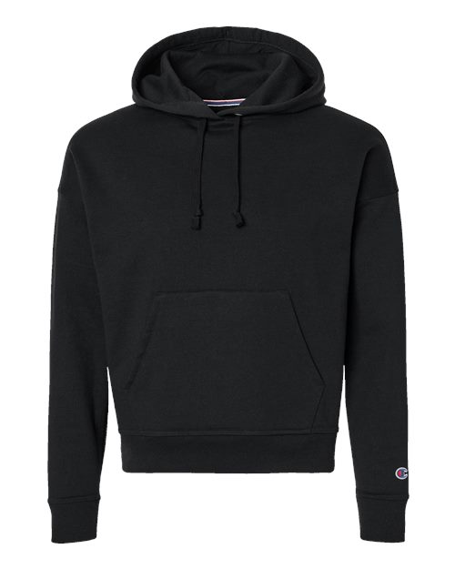 Women's Powerblend® Hooded Sweatshirt - Black Front