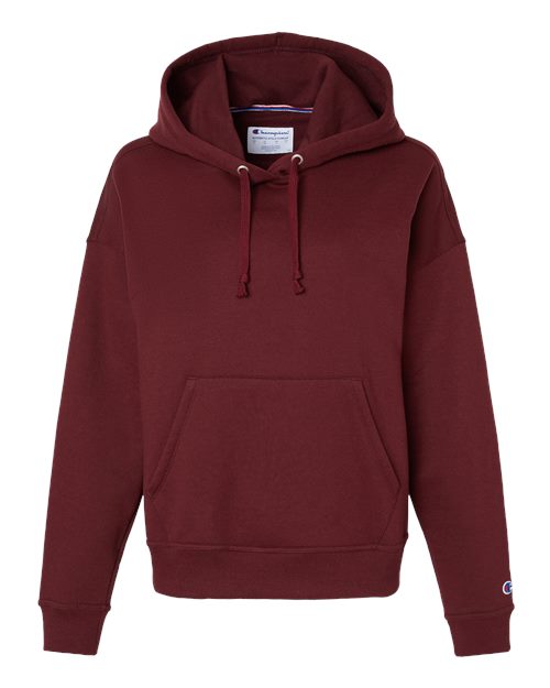 Women's Powerblend® Hooded Sweatshirt - Maroon Front