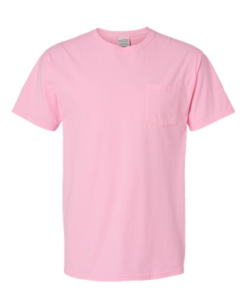Unisex Garment-Dyed Pocket T-Shirt - Cotton Candy Front