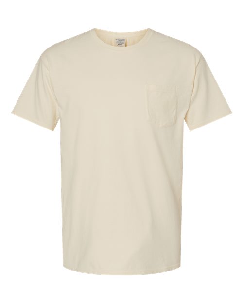 Unisex Garment-Dyed Pocket T-Shirt - Parchment Front