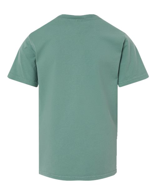 Youth Garment-Dyed T-Shirt - Cypress Green Back
