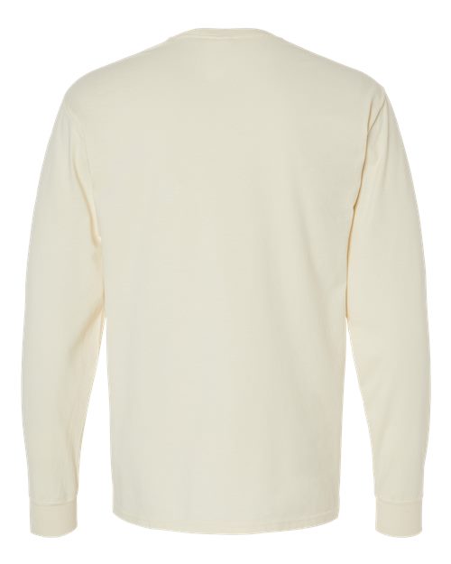 Unisex Garment-Dyed Long Sleeve T-Shirt - Parchment Back