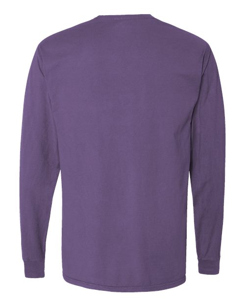 Unisex Garment-Dyed Long Sleeve T-Shirt - Grape Soda Back