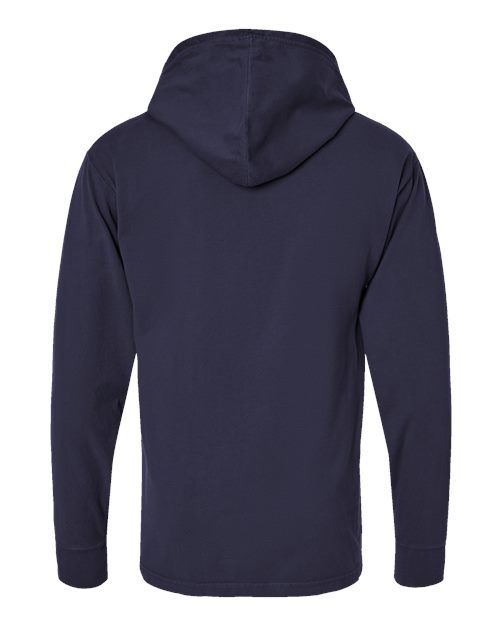 Unisex Garment-Dyed Jersey Hooded Long Sleeve T-Shirt - Anchor Slate Back