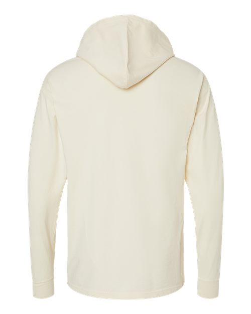 Unisex Garment-Dyed Jersey Hooded Long Sleeve T-Shirt - Parchment Back