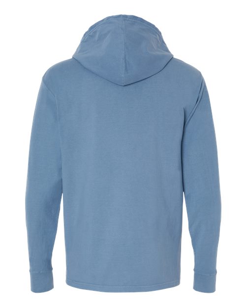 Unisex Garment-Dyed Jersey Hooded Long Sleeve T-Shirt - Saltwater Back