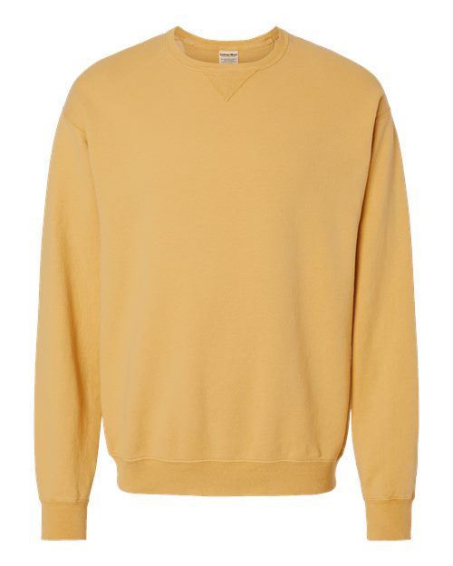 Unisex Garment-Dyed Crewneck Sweatshirt - Artisan Gold Front