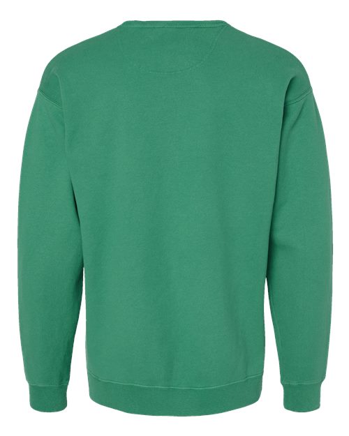 Unisex Garment-Dyed Crewneck Sweatshirt - Rich Green Grass Back