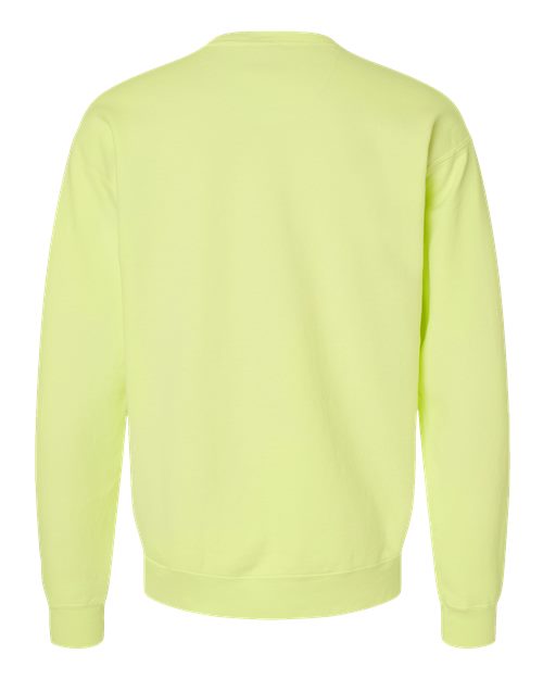 Unisex Garment-Dyed Crewneck Sweatshirt - Chic Lime Back