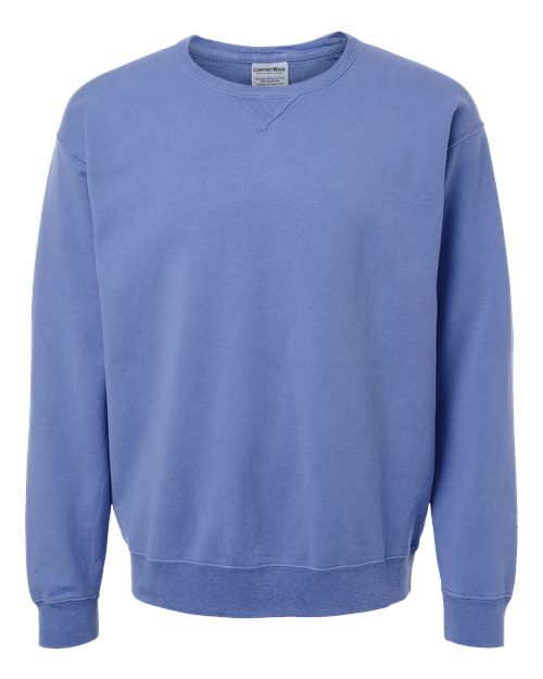 Unisex Garment-Dyed Crewneck Sweatshirt - Frontier Blue Front