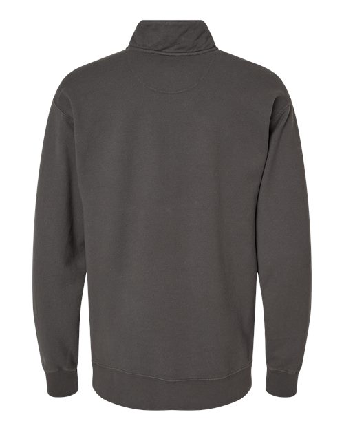 Unisex Garment-Dyed Quarter-Zip Sweatshirt - New Railroad Grey Back