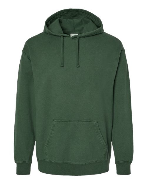 Unisex Garment-Dyed Hooded Sweatshirt - Field Green Front