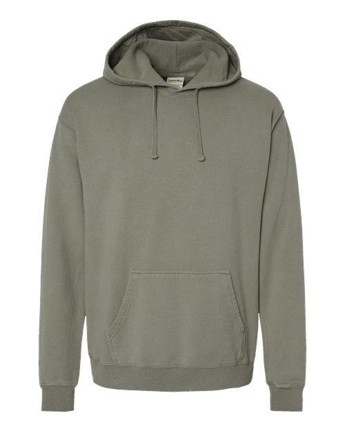 Unisex Garment-Dyed Hooded Sweatshirt - Faded Fatigue Front