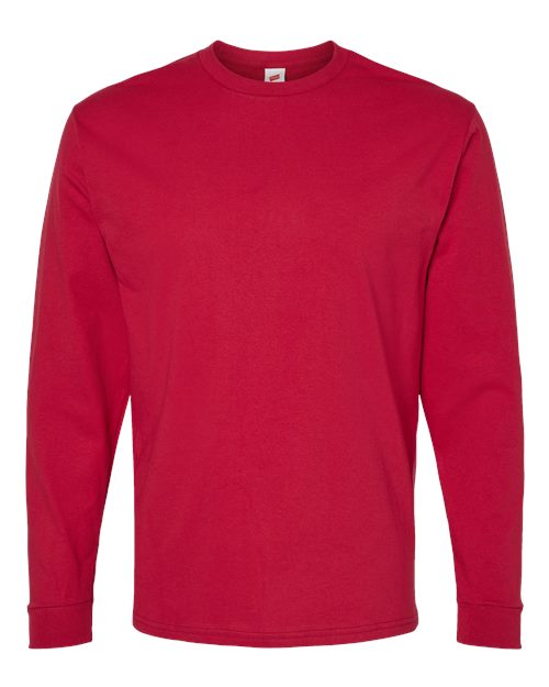 Essential-T Long Sleeve T-Shirt - Athletic Crimson Front
